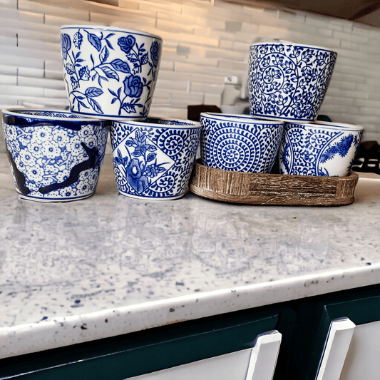 Mini Bleu Chinoiserie Cachepots