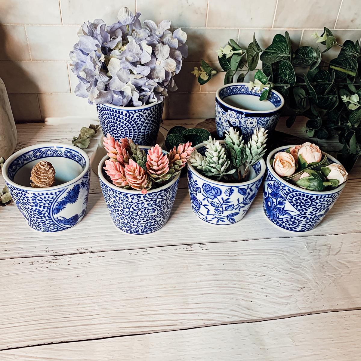Mini Bleu Chinoiserie Cachepots