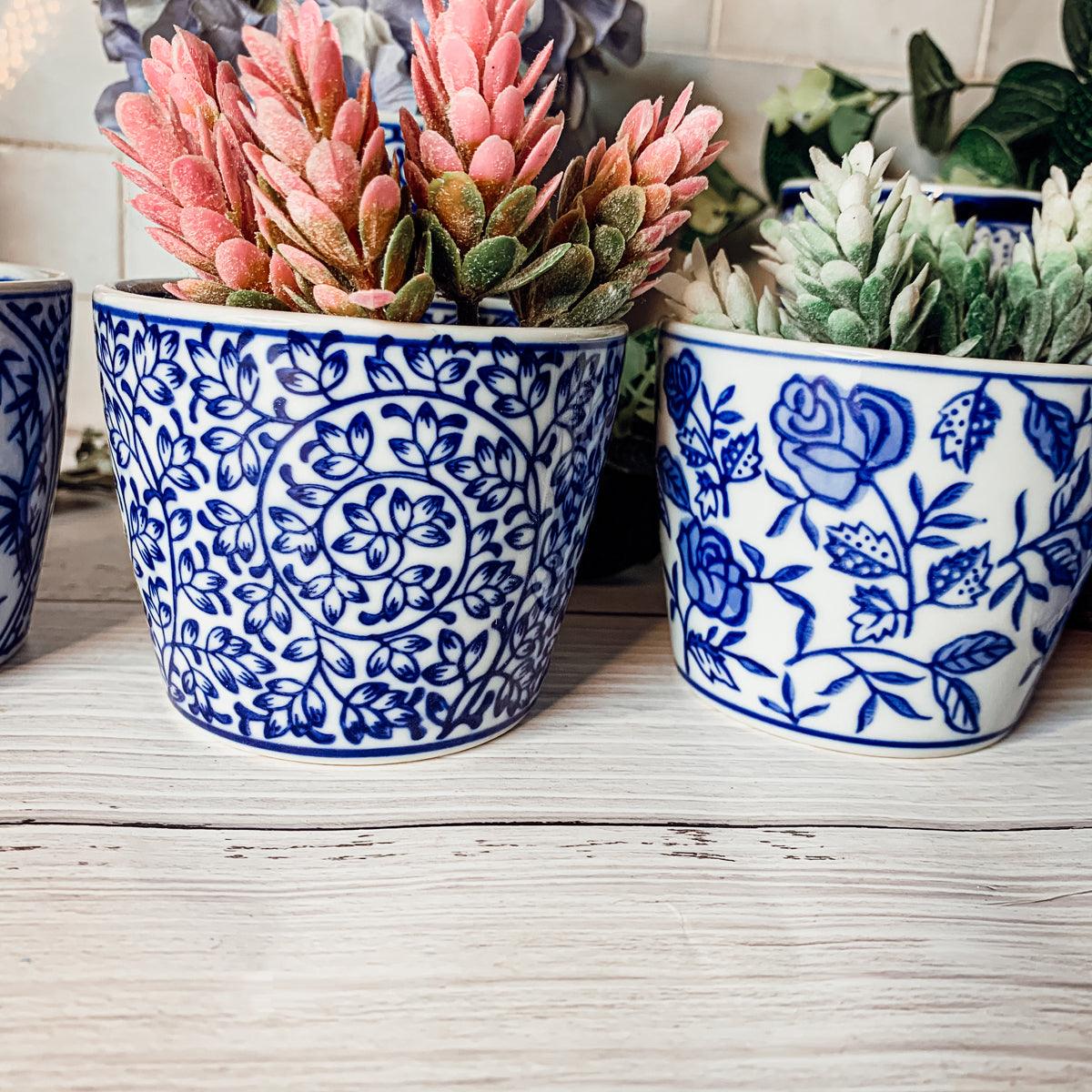Mini Bleu Chinoiserie Cachepots