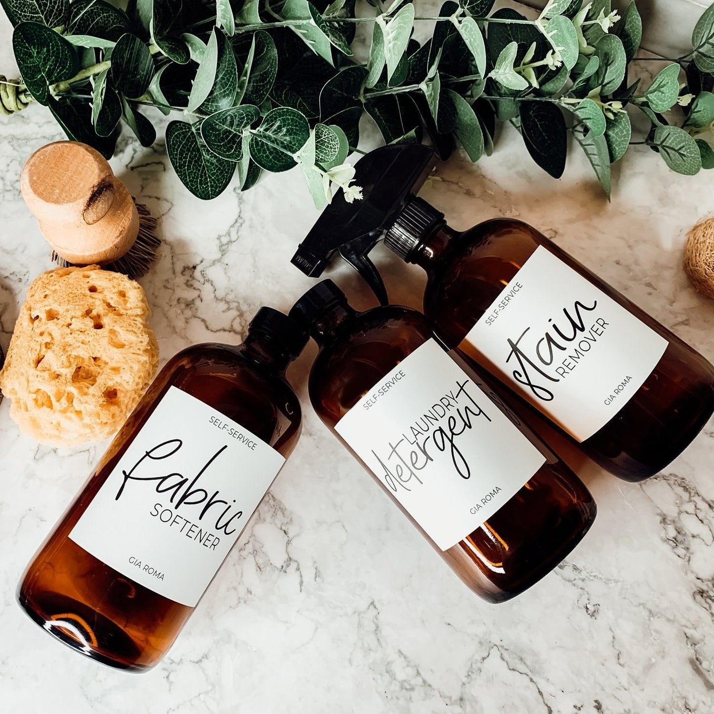 Amber Glass Dispenser | White Label