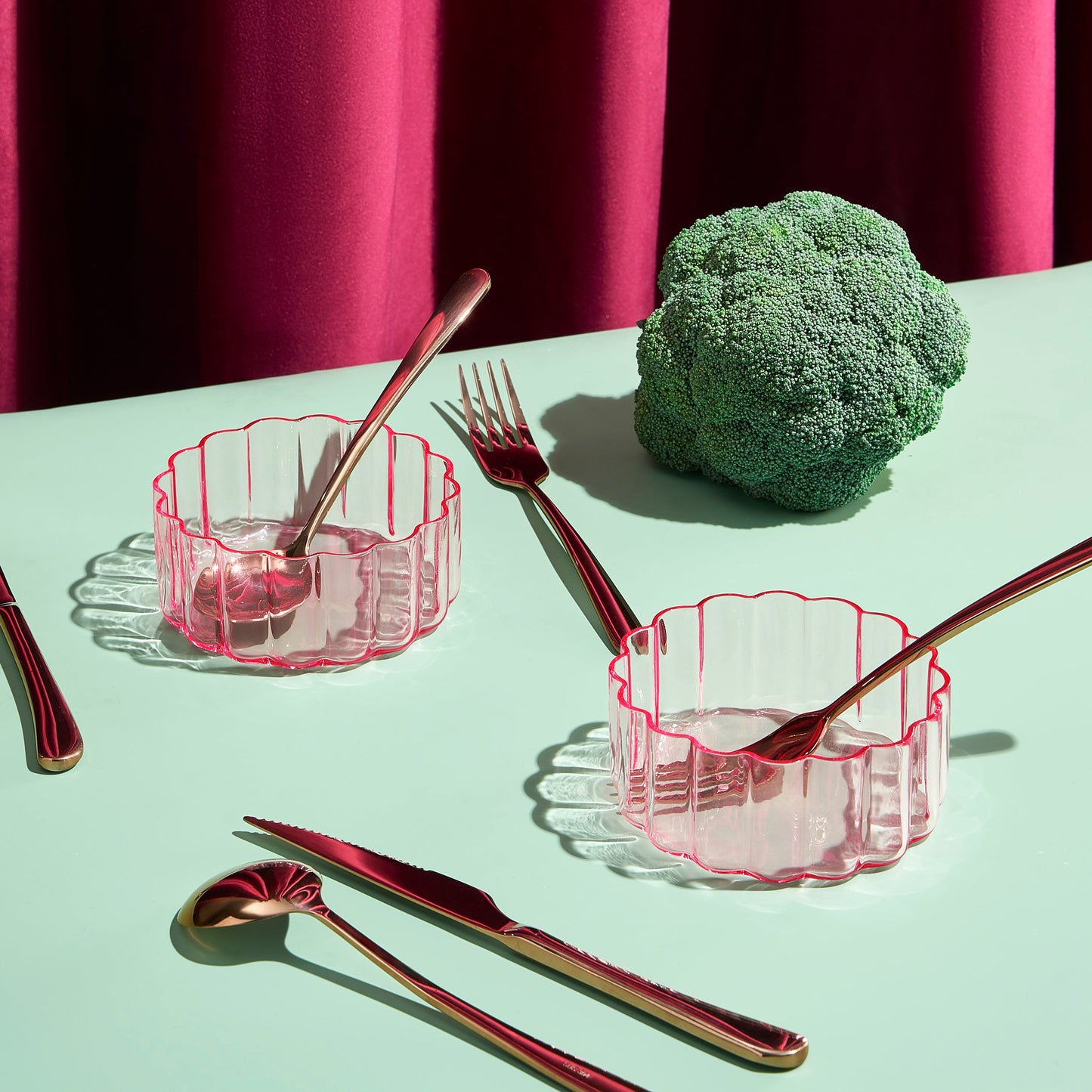 Blush Flower Glassware