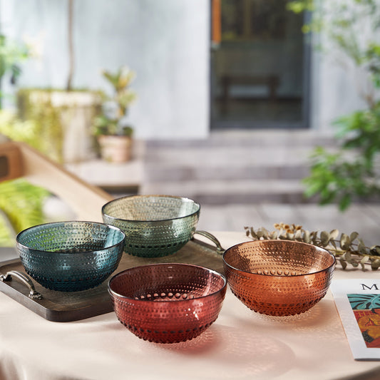 Tonal Hobnail Bowl Glassware