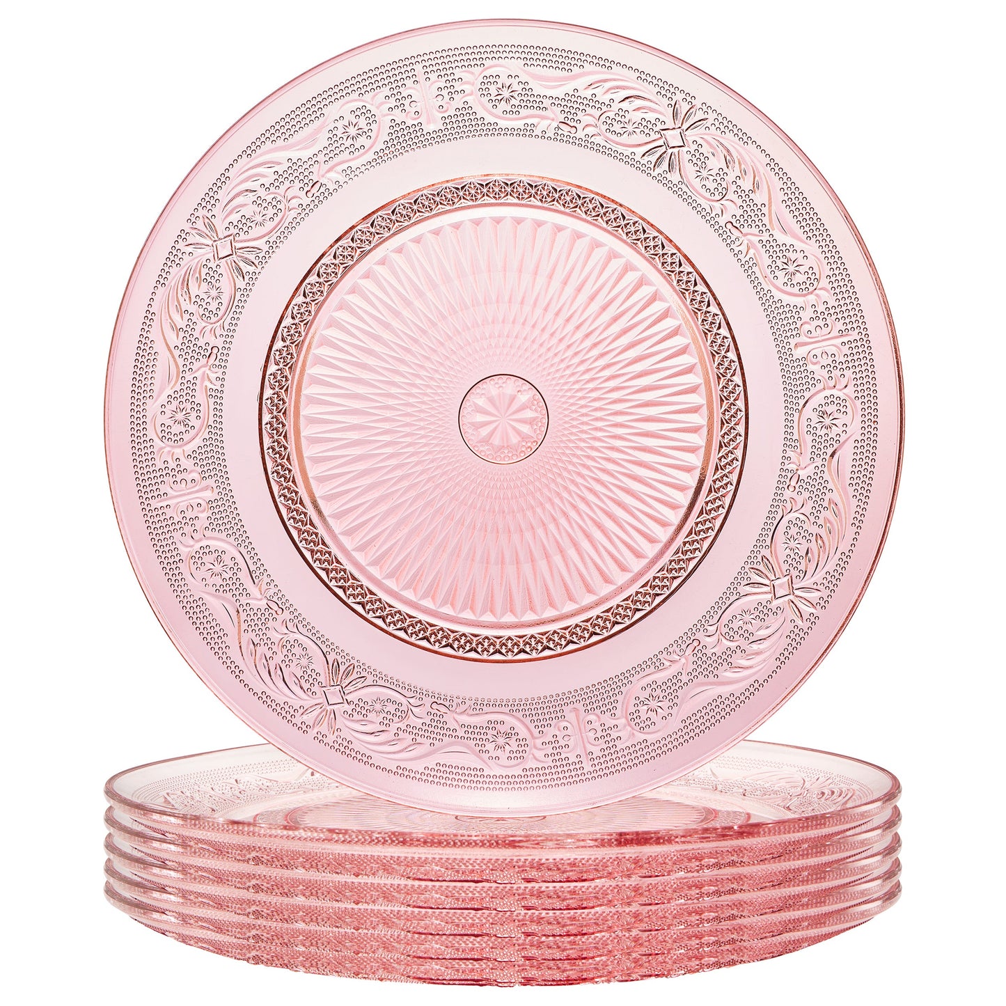 Bare Blush Vintage Glass Dinner Plate