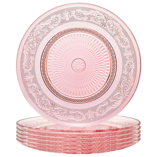 Bare Blush Vintage Glass Dinner Plate