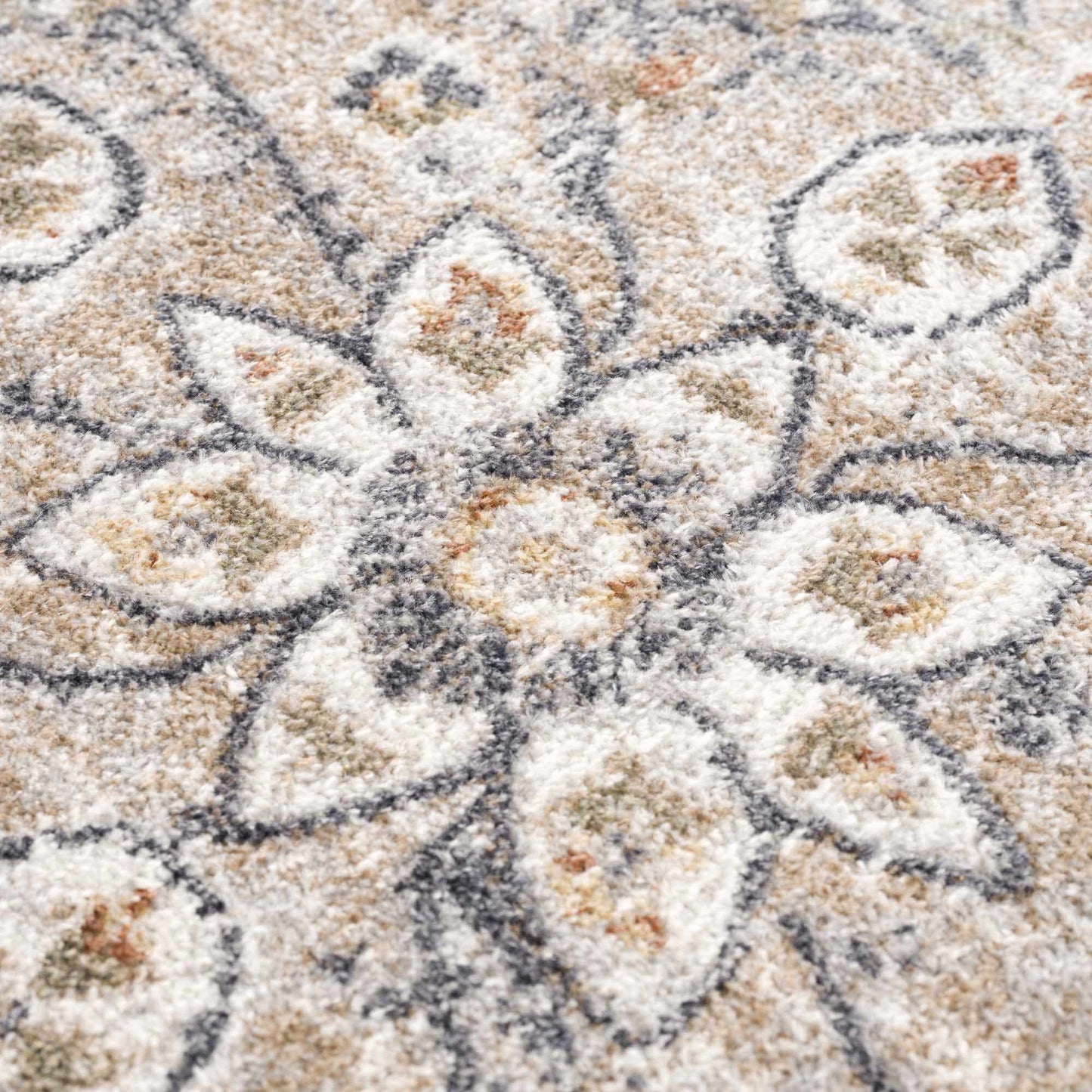 Cream Hiti Washable area rug