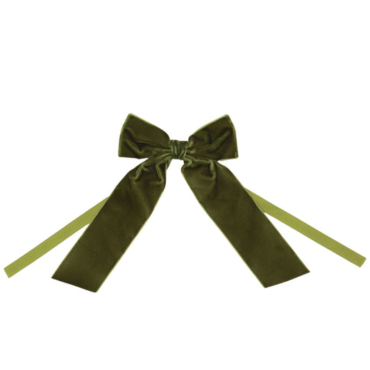 Fir Green Velvet Napkin Bow Tie