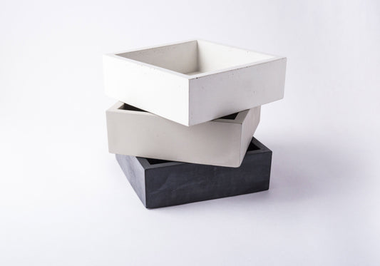 Charcoal Concrete Cocktail Napkin Bin