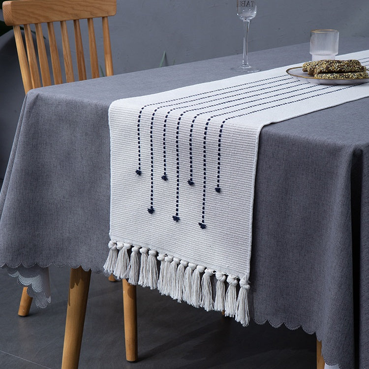 Mia Navy Table Runner