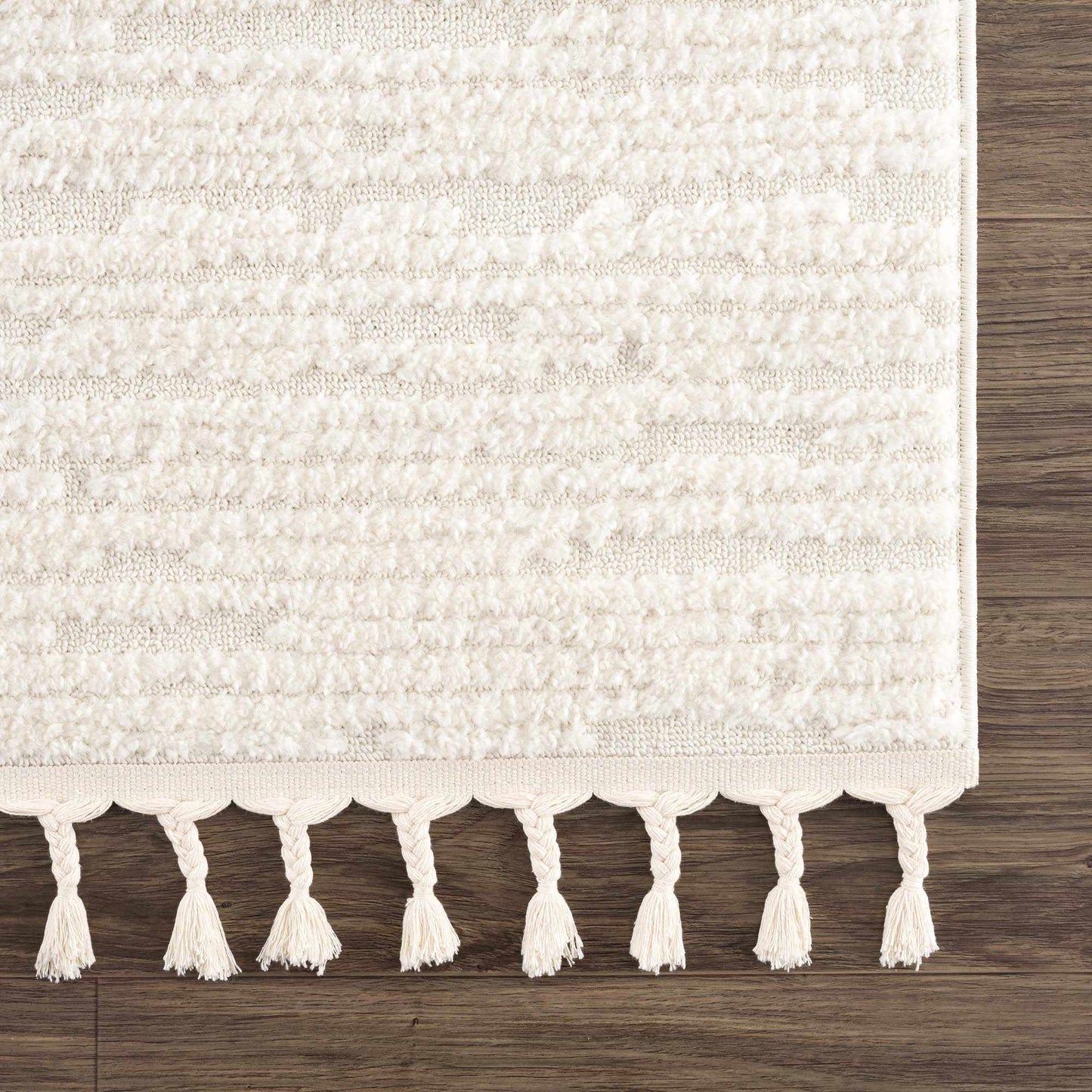 Kulu Textured Area Rug with Tassels