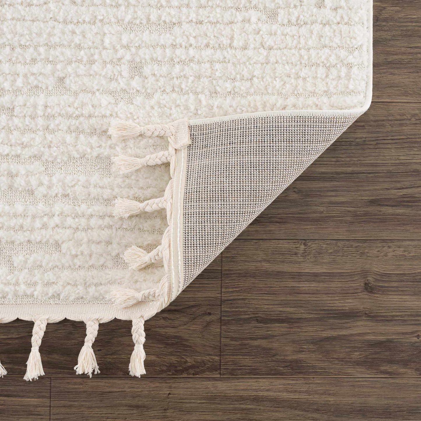 Kulu Textured Area Rug with Tassels