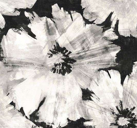 Graphic Floral Peel and Stick Removable Wallpaper