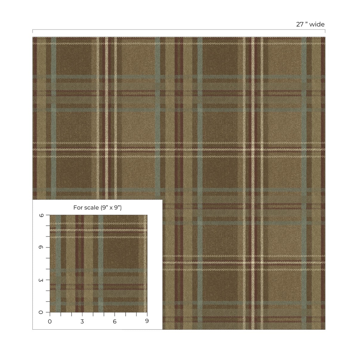 Rustic Plaid Unpasted Wallpaper