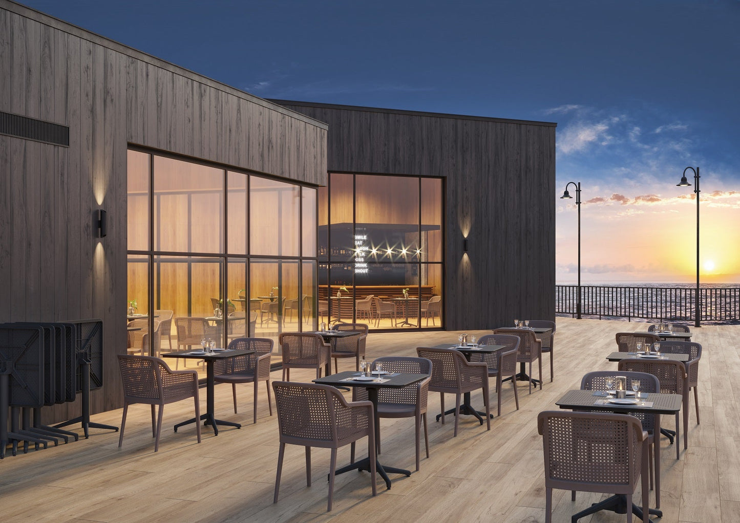 Newport Outdoor Patio Arm Chairs