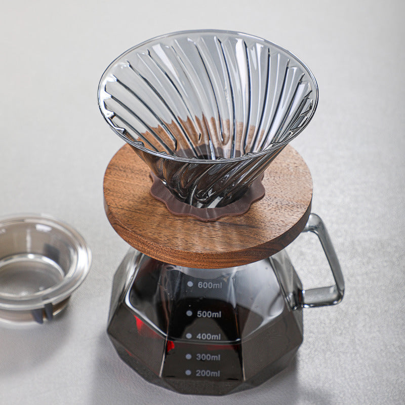 Nordé Coffee Brewing V60 Set with Walnut Wood Holder