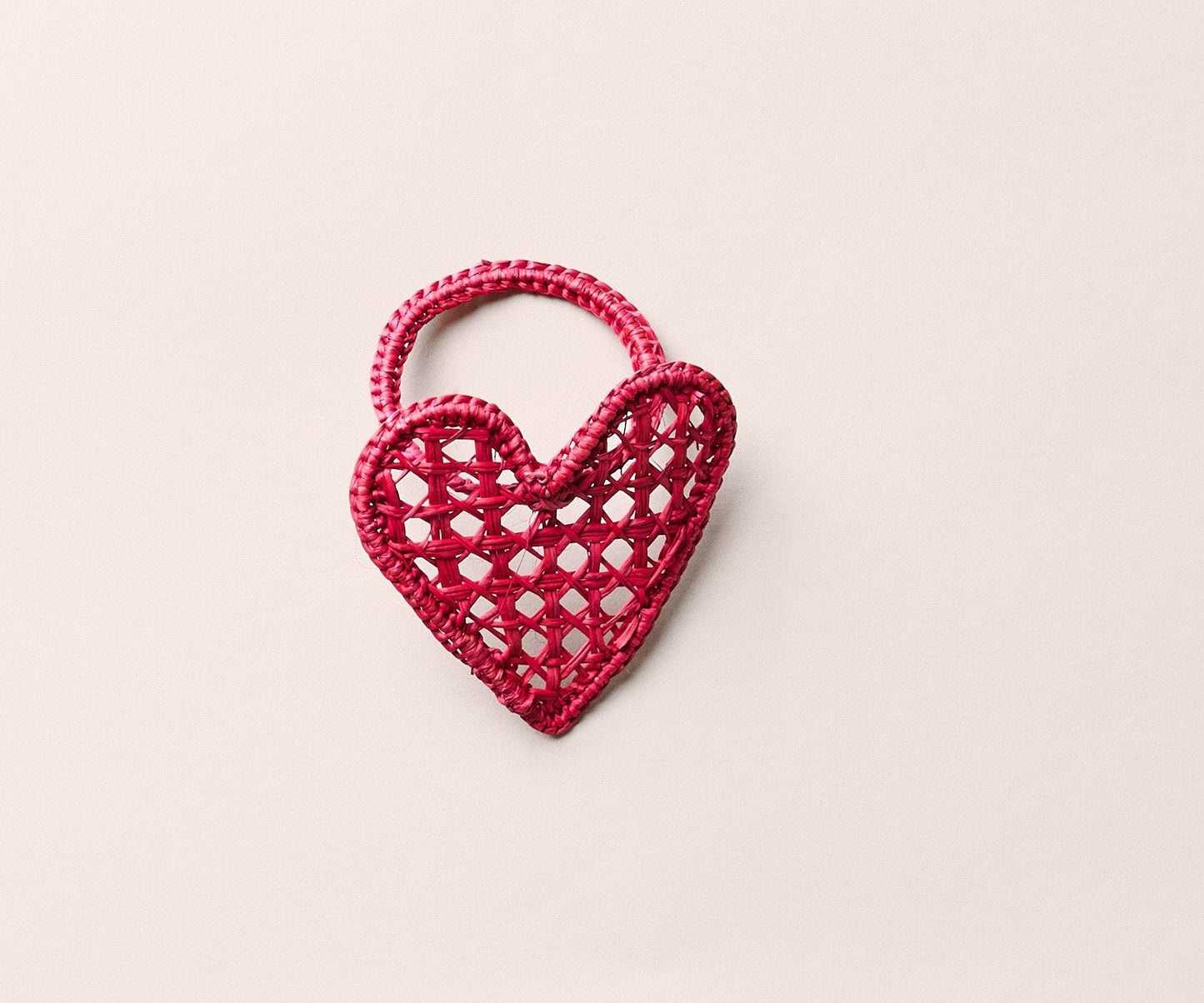 Red Hearts Handwoven Napkin Rings