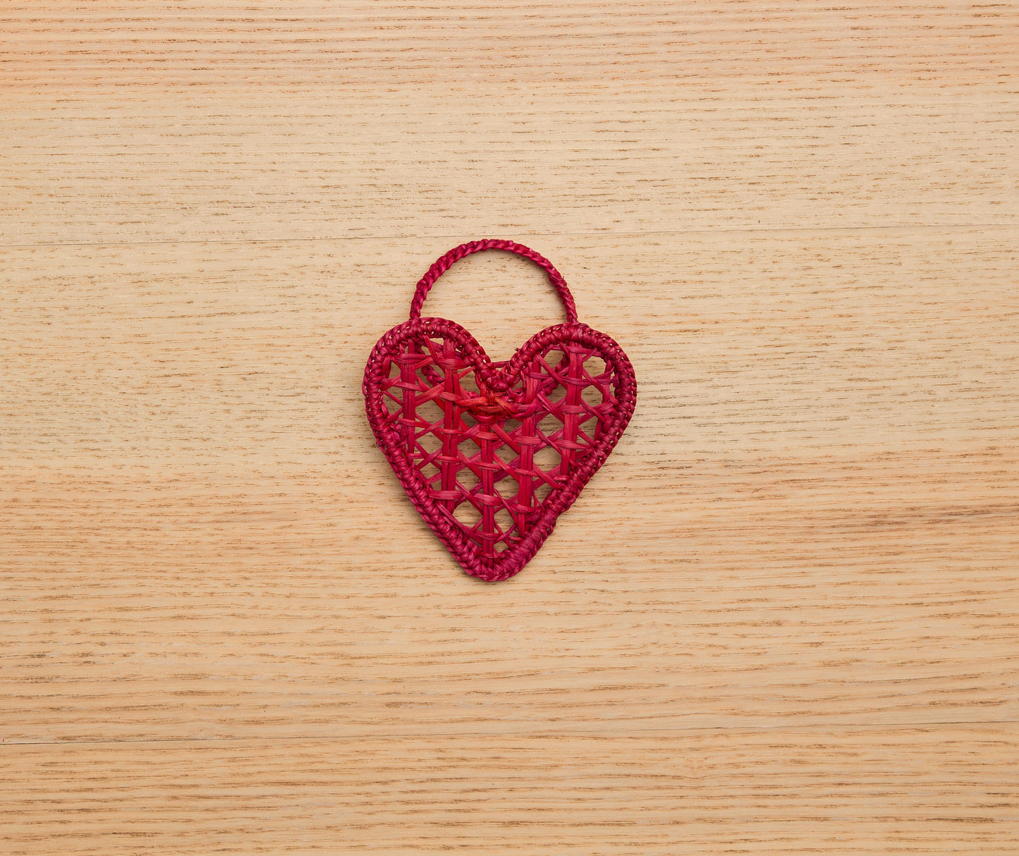 Red Hearts Handwoven Napkin Rings
