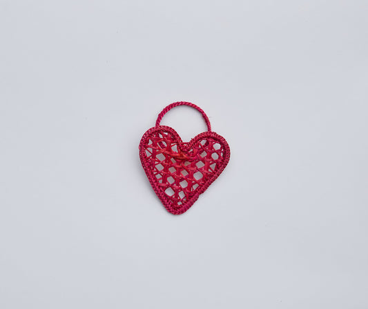 Red Hearts Handwoven Napkin Rings