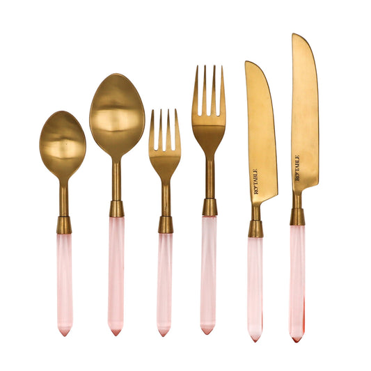 Peonia d'Oro Blush Cutlery - 24 piece