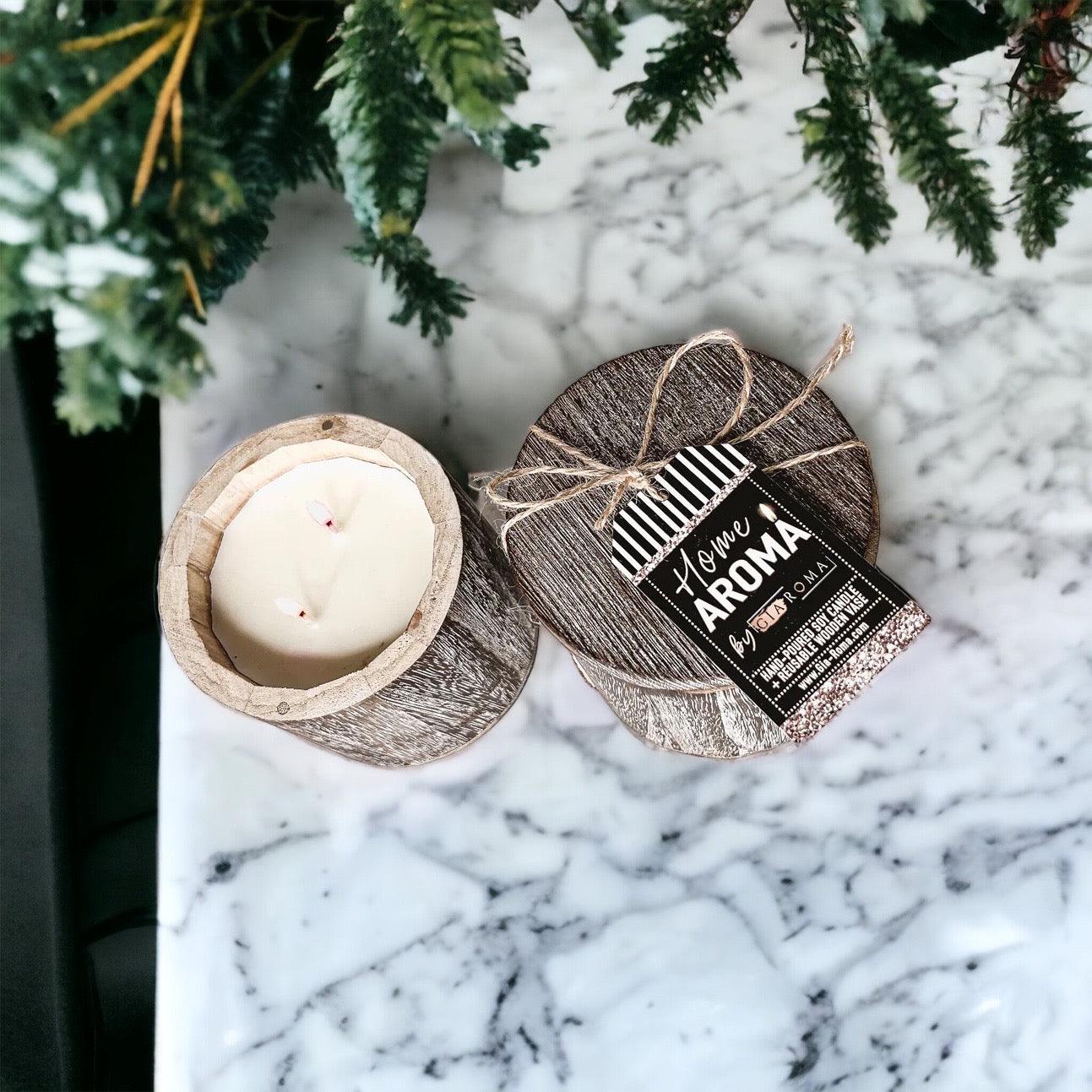 Fenni Wood Candle Vase