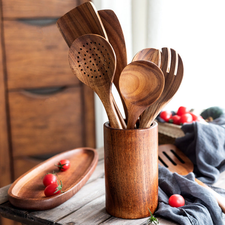 Serano Premium Teak Wooden Utensil Set