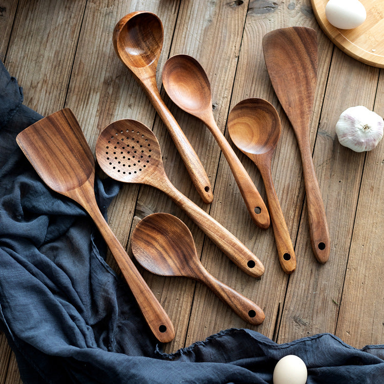 Serano Premium Teak Wooden Utensil Set