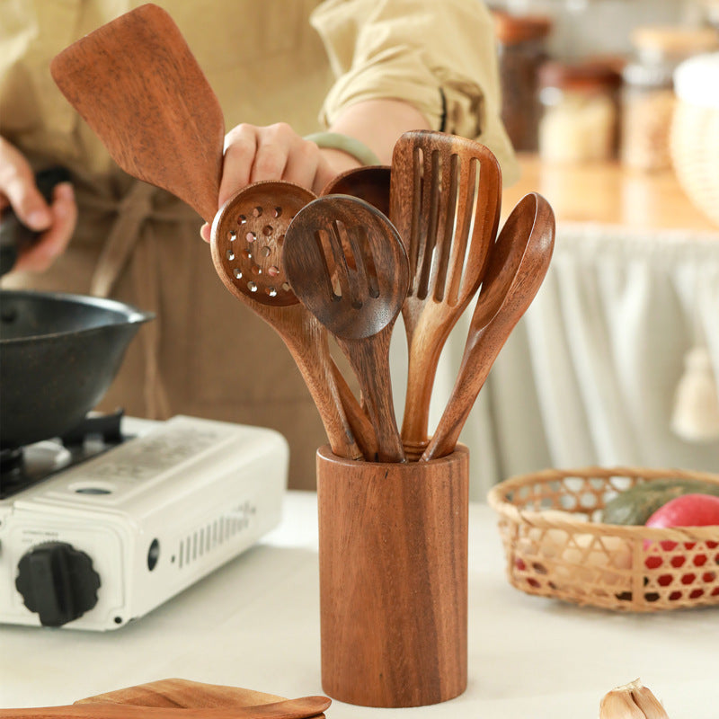 Serano Premium Teak Wooden Utensil Set