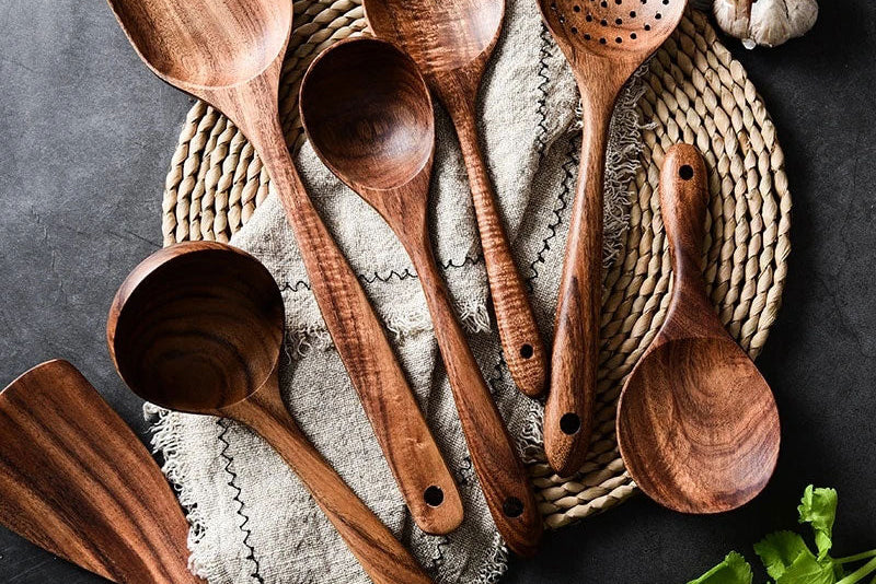 Serano Premium Teak Wooden Utensil Set