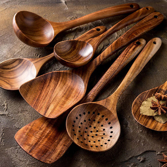 Serano Premium Teak Wooden Utensil Set
