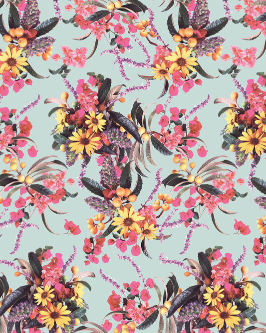 Springtime Wallpaper | pink & blue
