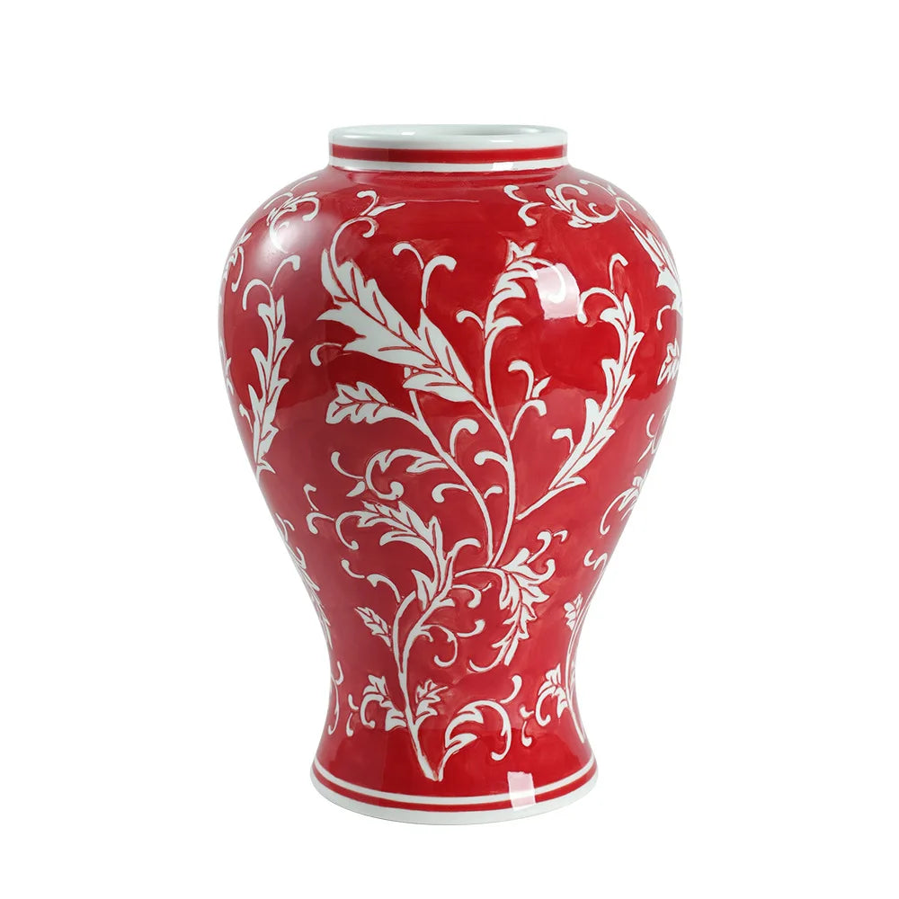 Chinoiserie Flower Porcelain Vase