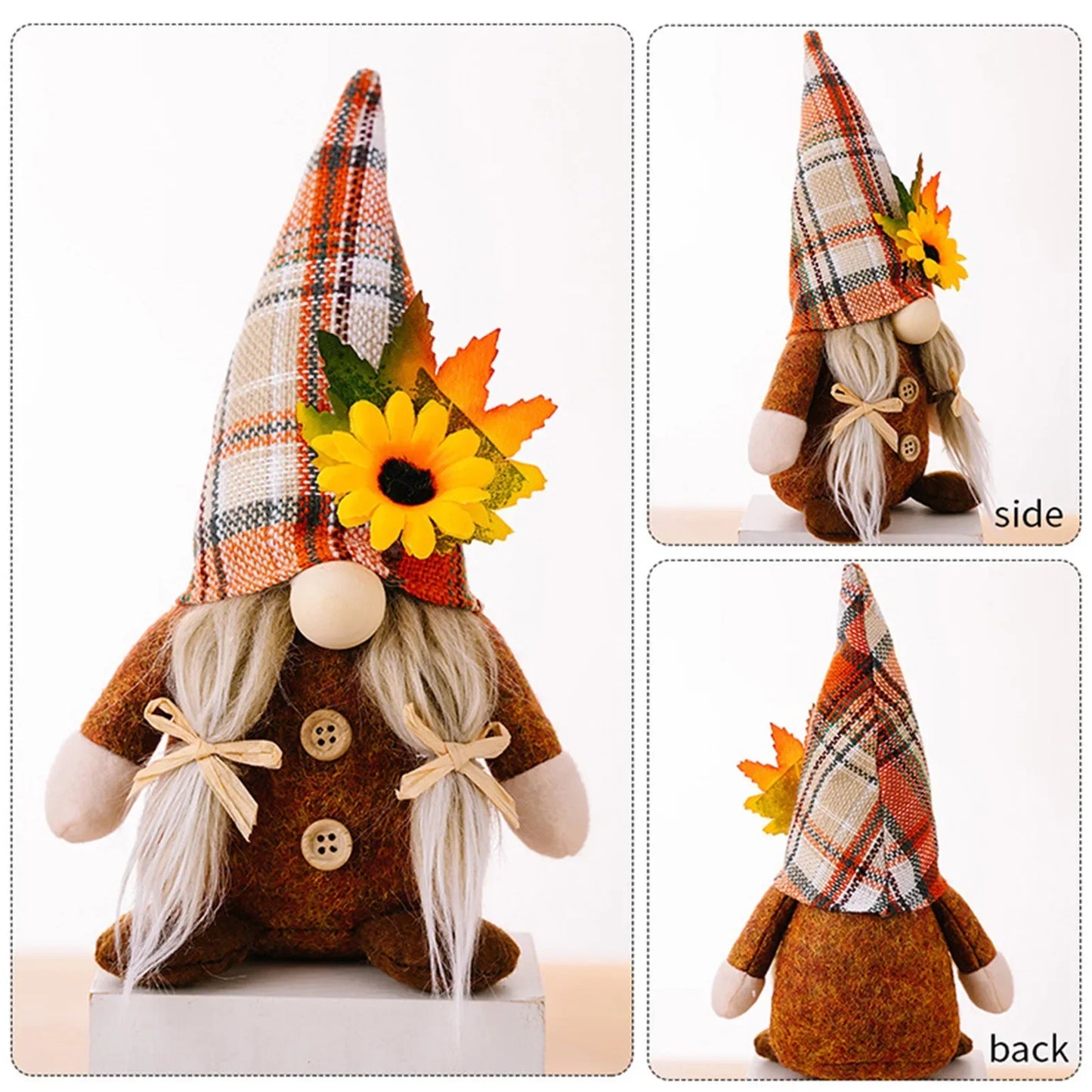 Fall Sunflower Harvest Gnome