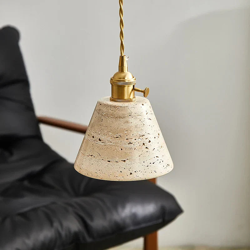 WabiSabi Travertine Pendant from DecorBites™