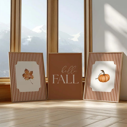3pcs/Set Autumn Pumpkin | Fall Wall Art Print