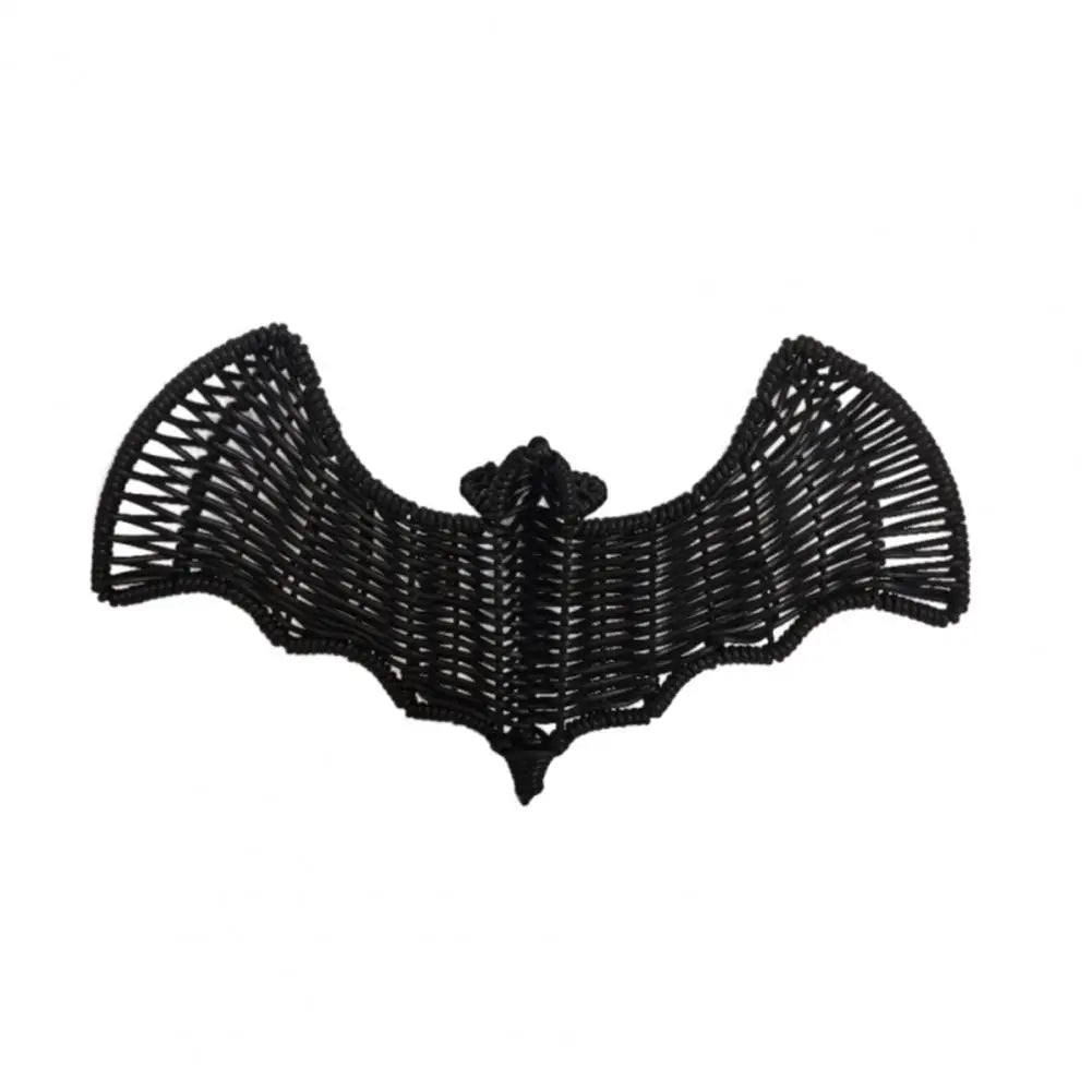 Woven Rattan Bat Wall Hanging Decoration Halloween Black Wicker Bat 3D Scary Rustic Decorations for Door Mantel Home Decor