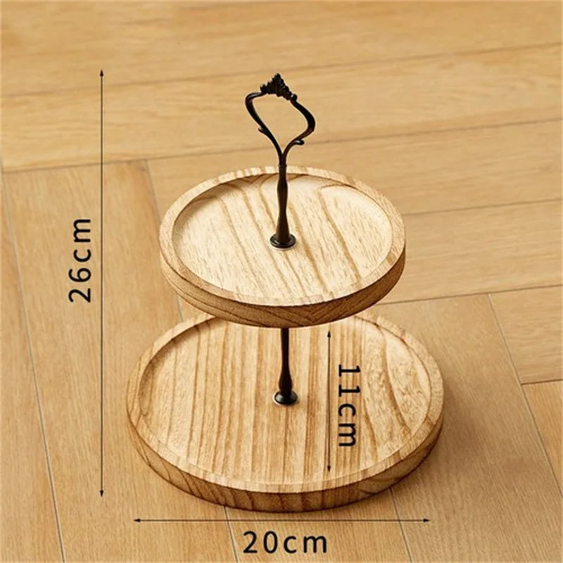 Darcy Acacia Wood Tiered Tray