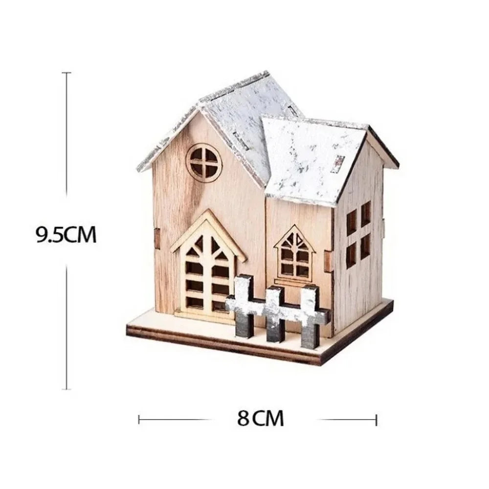 Christmas Cabin Lighted Wooden House