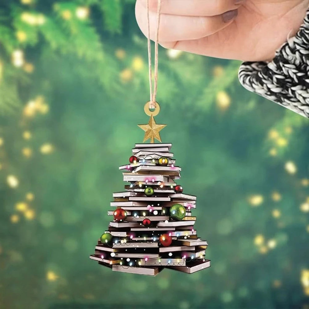 Acrylic Books Christmas Tree Decoration