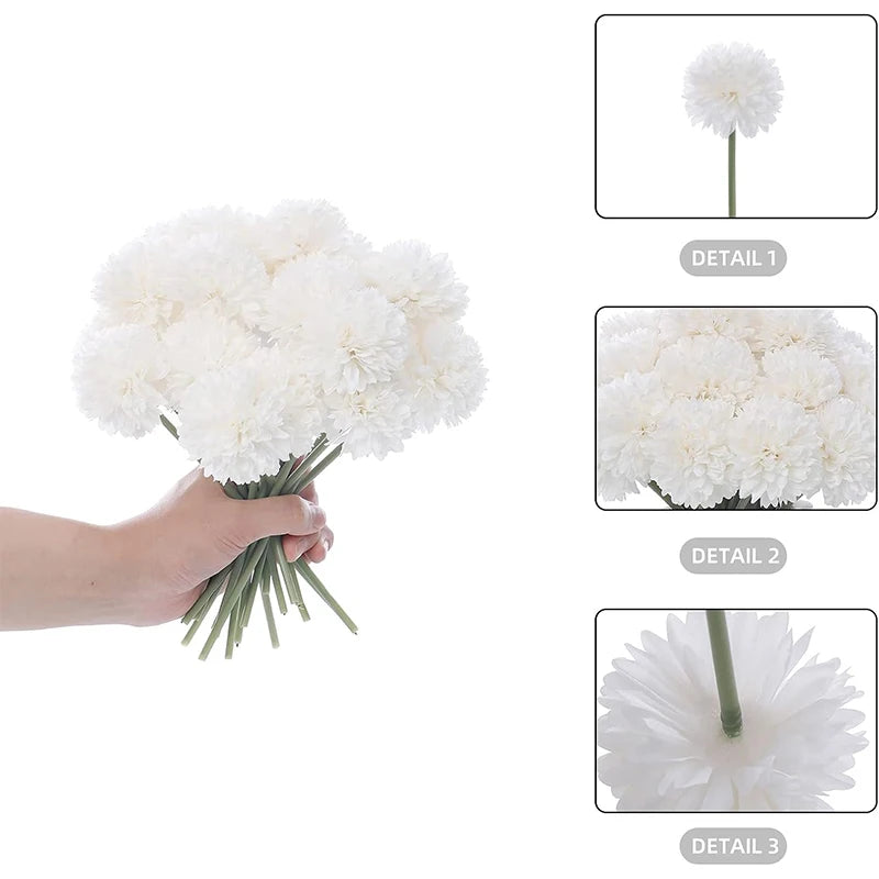 Fall Decor Silk Chrysanthemum Artificial Flowers
