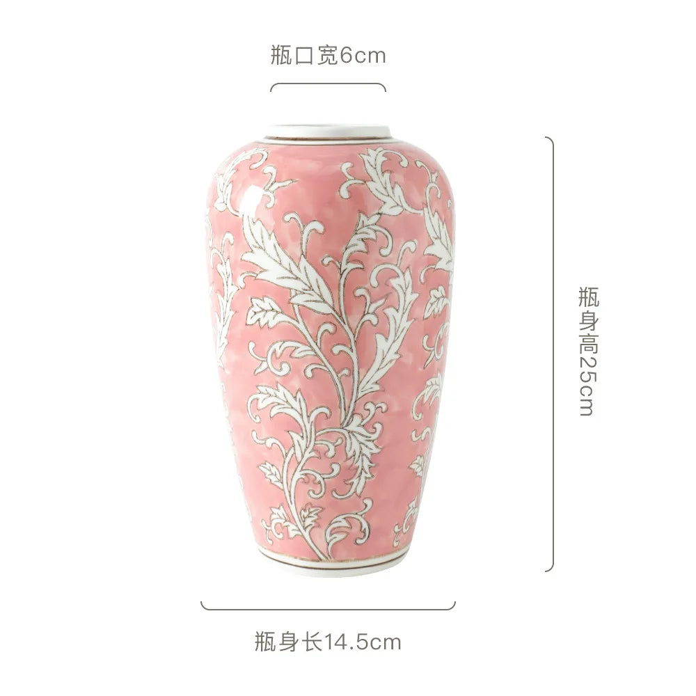 Chinoiserie Flower Porcelain Vase