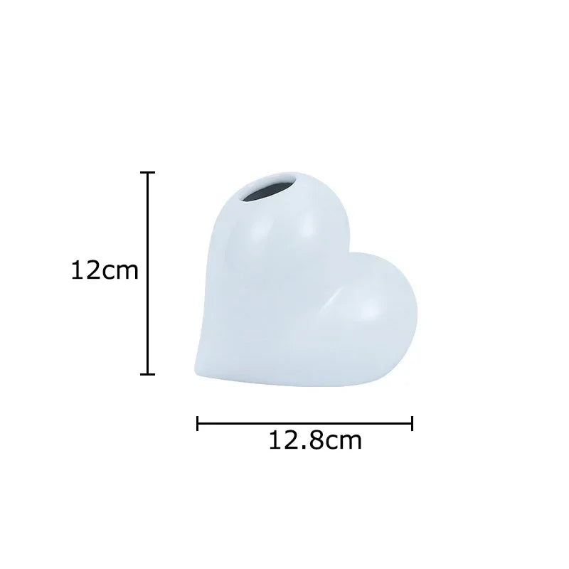 Heart Ceramic Vase by DecorBites™