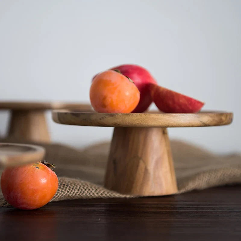 Elevated Wooden Cake Plate | by DecorBites™