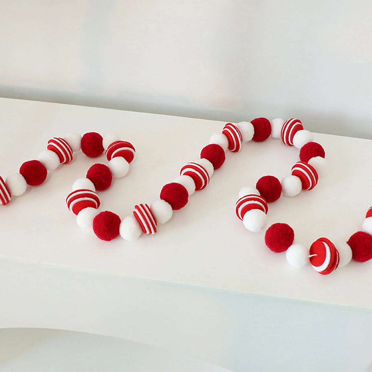 Christmas Felt Pom Pom Ball Garland