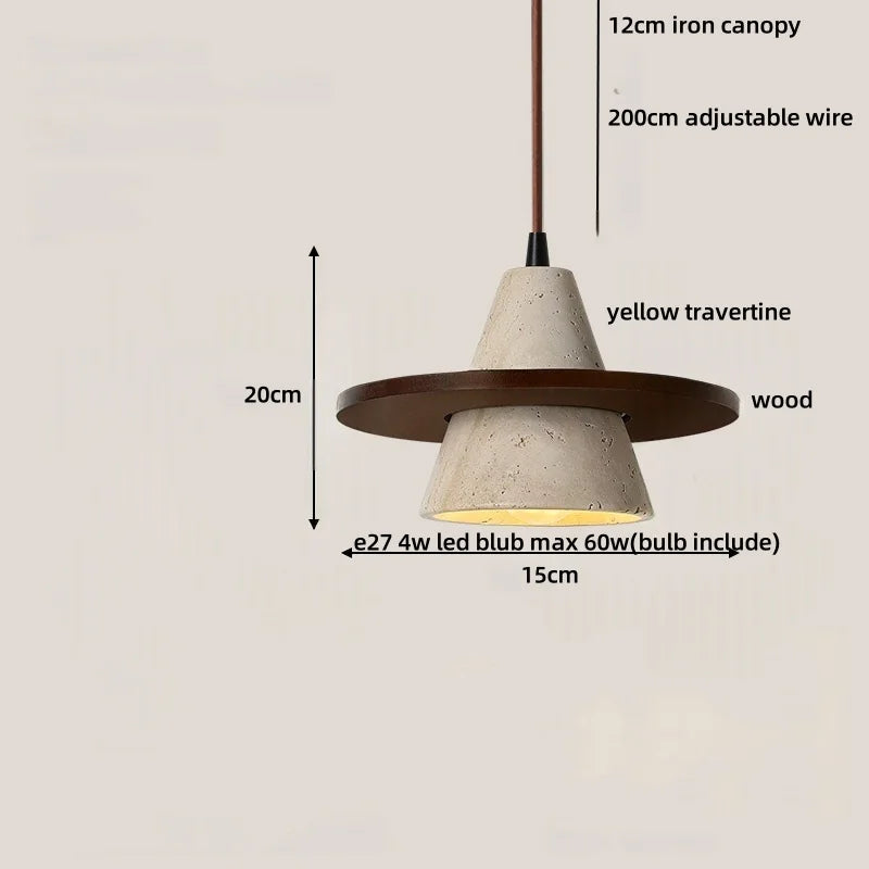 WabiSabi Travertine Pendant from DecorBites™