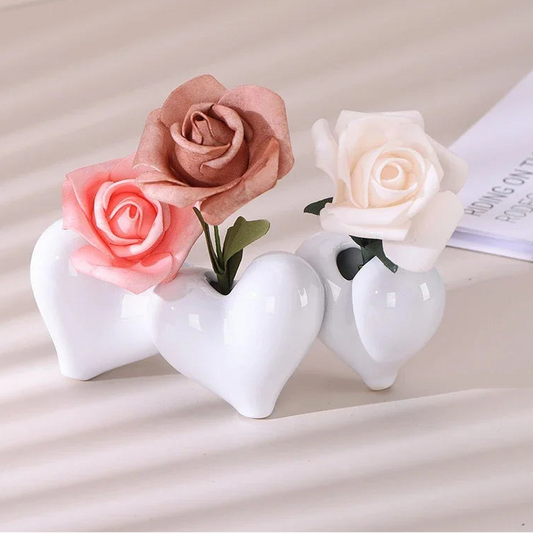 Heart Ceramic Vase by DecorBites™