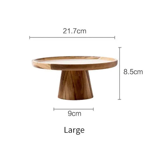 Elevated Wooden Cake Plate | by DecorBites™