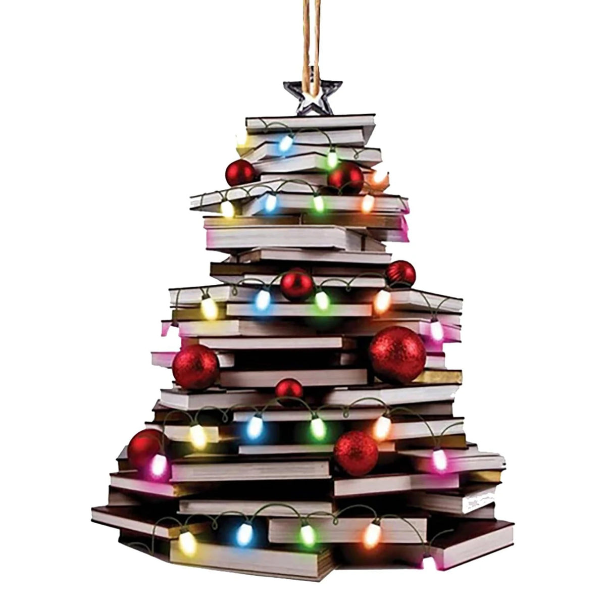 Acrylic Books Christmas Tree Decoration