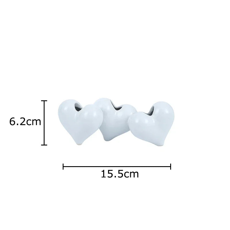 Heart Ceramic Vase by DecorBites™