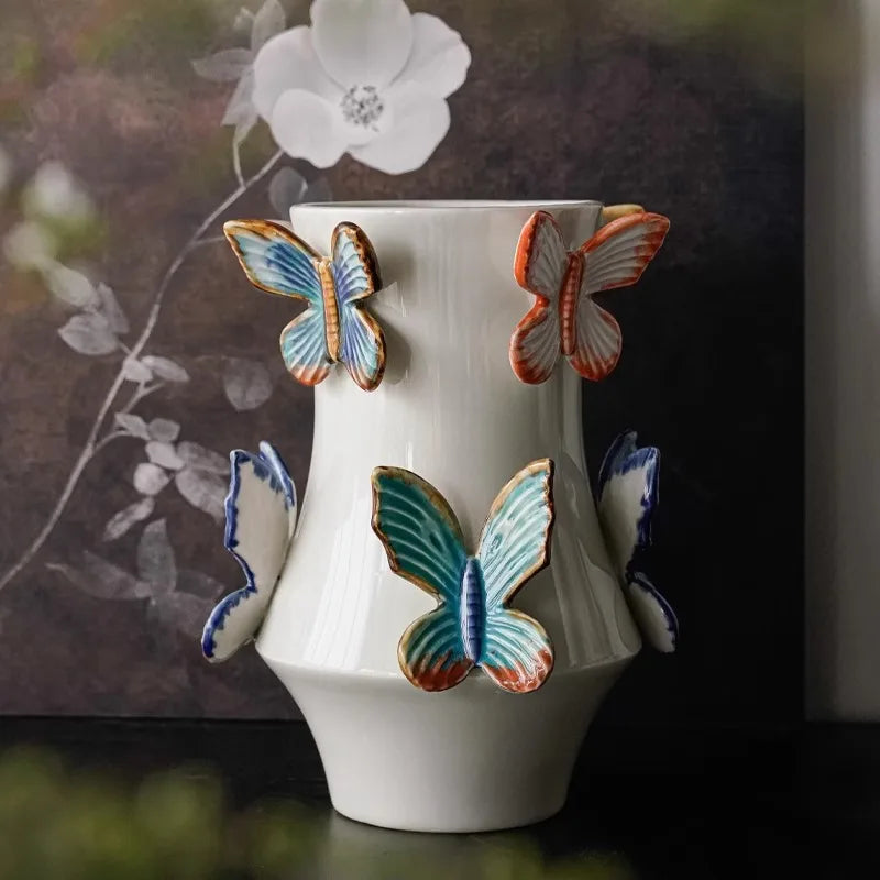 Butterfly Handmade Porcelain Flowerpot by DecorBites™