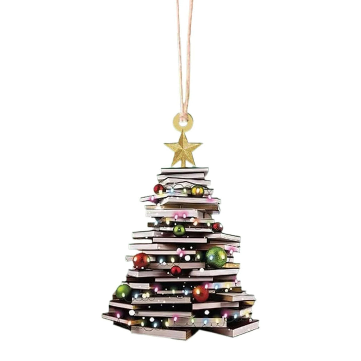 Acrylic Books Christmas Tree Decoration