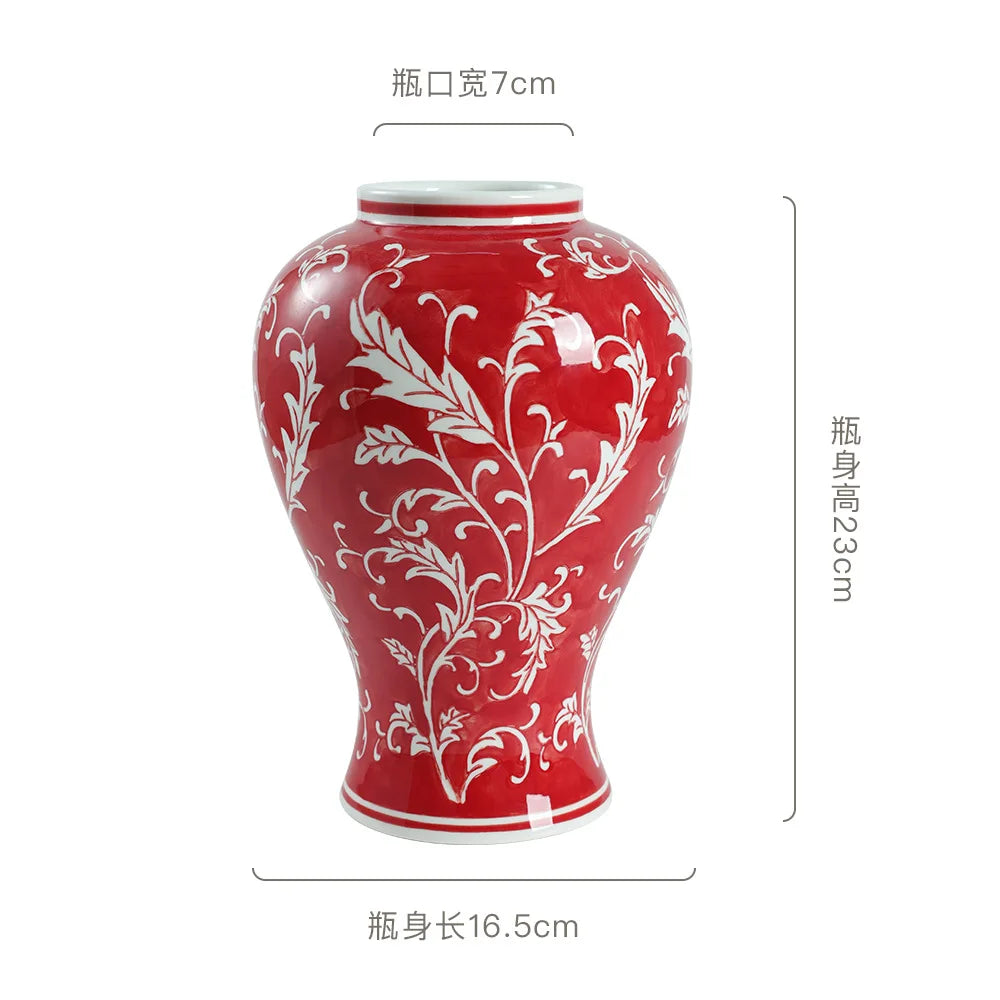 Chinoiserie Flower Porcelain Vase